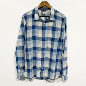 Marine Layer Shirts - Marine Layer | Blue Checkered Button Down Shirt L Marine Layer Shirts - Marine Layer | Blue Checkered Button Down Shirt L